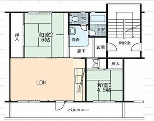 狭山台団地２街区８号棟の物件間取画像